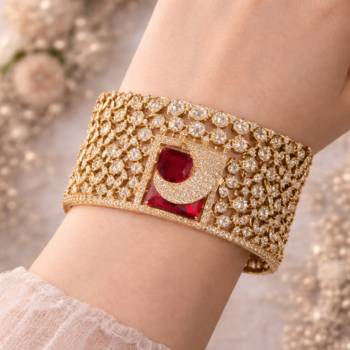 Maharani Ruby Heritage Cuff Bracelet