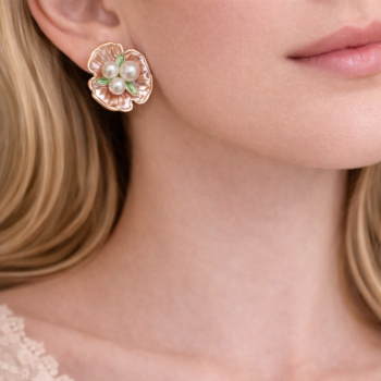 Blush Blossom Pearl Studs