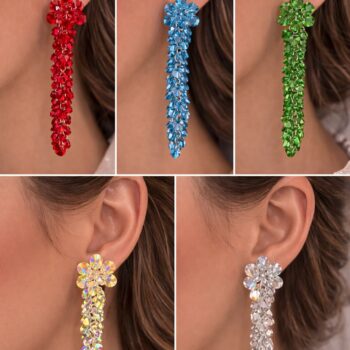 Long Floral Cascade Earrings
