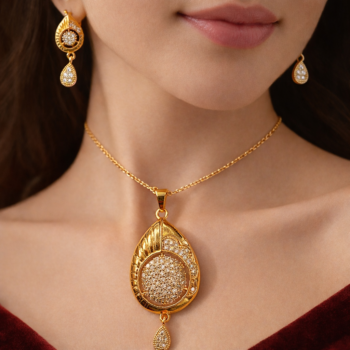 Royal Teardrop Aura Pendant Set