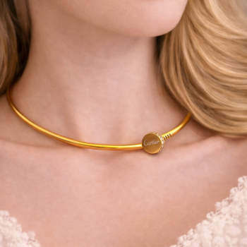 Elite Minimal Gold Collar Necklace
