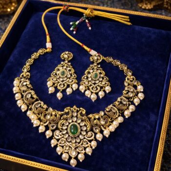 Antique Pearl Temple Jewelry Set