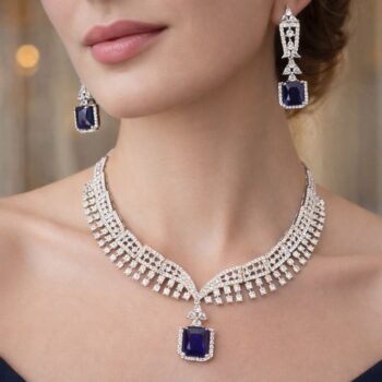 Blue Royale Diamond Necklace Set