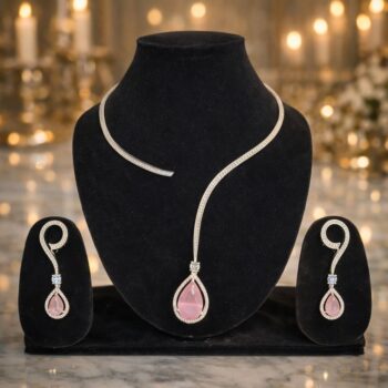 Crystal Dewdrop Necklace Set