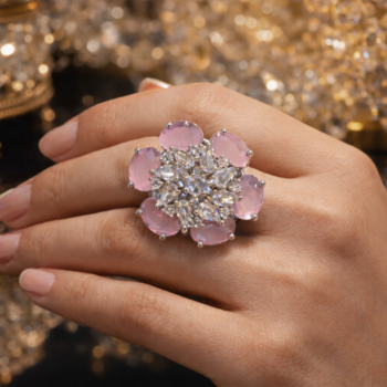 Soft Pink Floral Ring