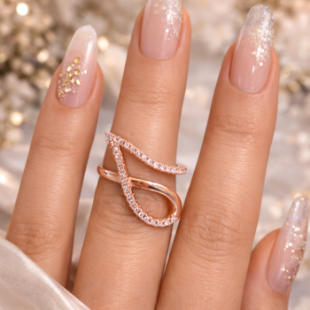 Infinity Curve Rose Gold Ring